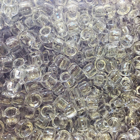 Jumbo Hair Beads Clear"