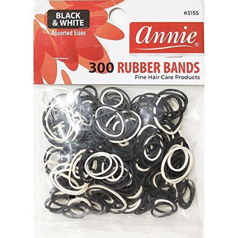 Annie Rubber Band Black/White 300