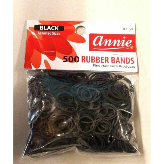 Annie Black Rubber Bands 500