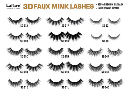 Laflare 3D Faux Mink Lashes LFSD 04A